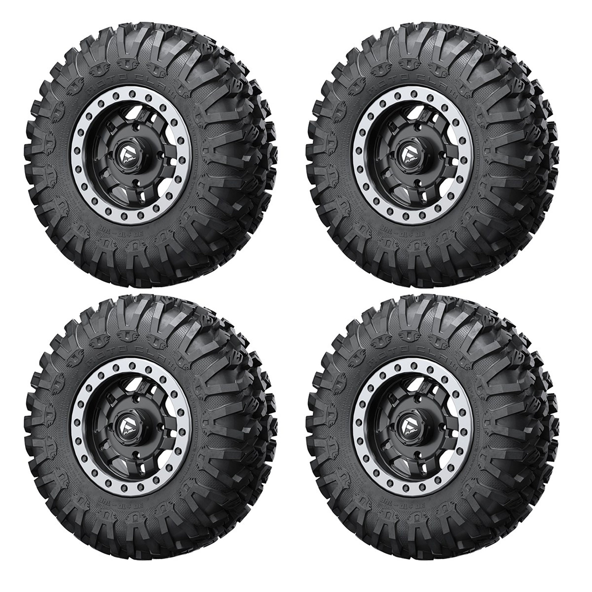 Fuel Anza D557 Non-Beadlock Wheel + EFX® MotoClaw 30" Tire Kit